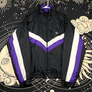 Vintage JC-Penney Team USA Olympics Jacket Mens Black Colorblock Windbreaker Y2K